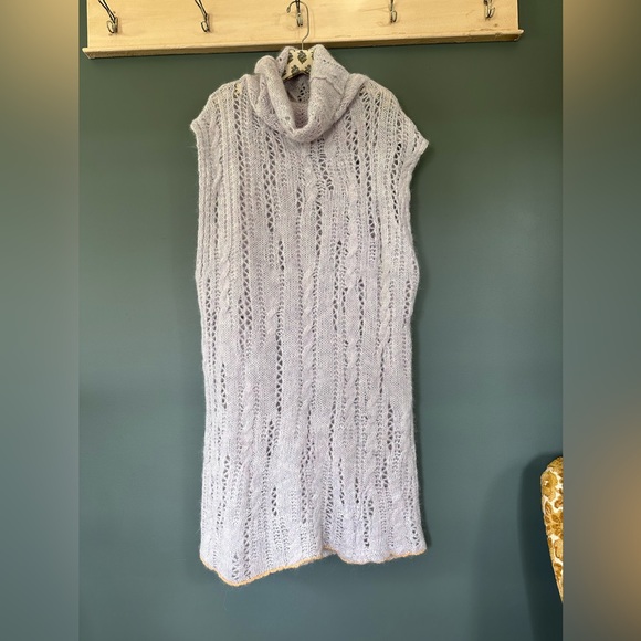 NEW Free People Pirouette Cowl Neck Alpaca Blend Tunic Sweater dress maxi M/L - Picture 3 of 8